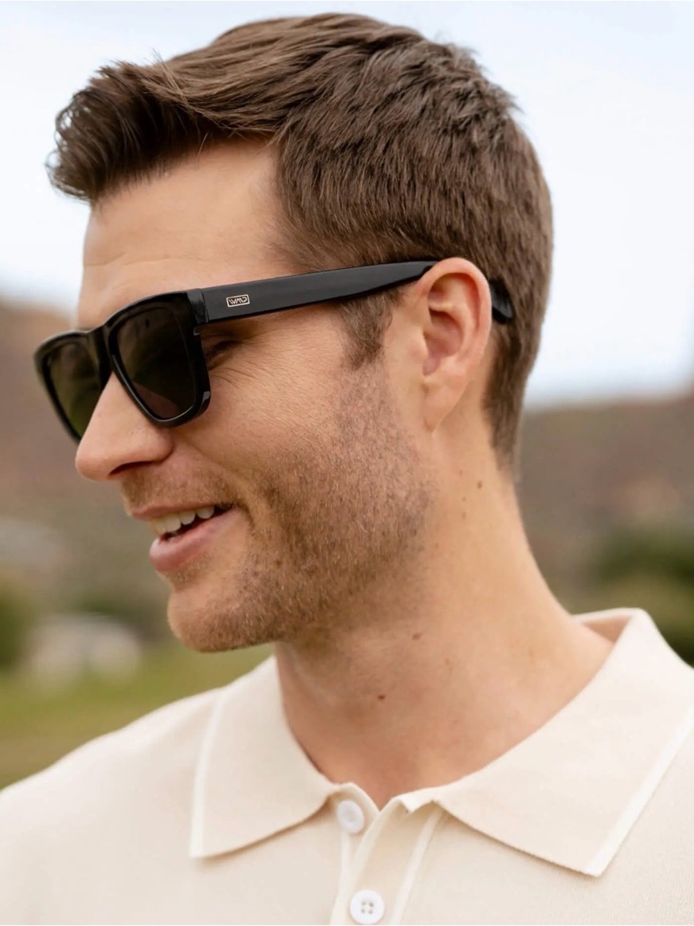 WMP Golf Men's Black Link Sunglasses with Case